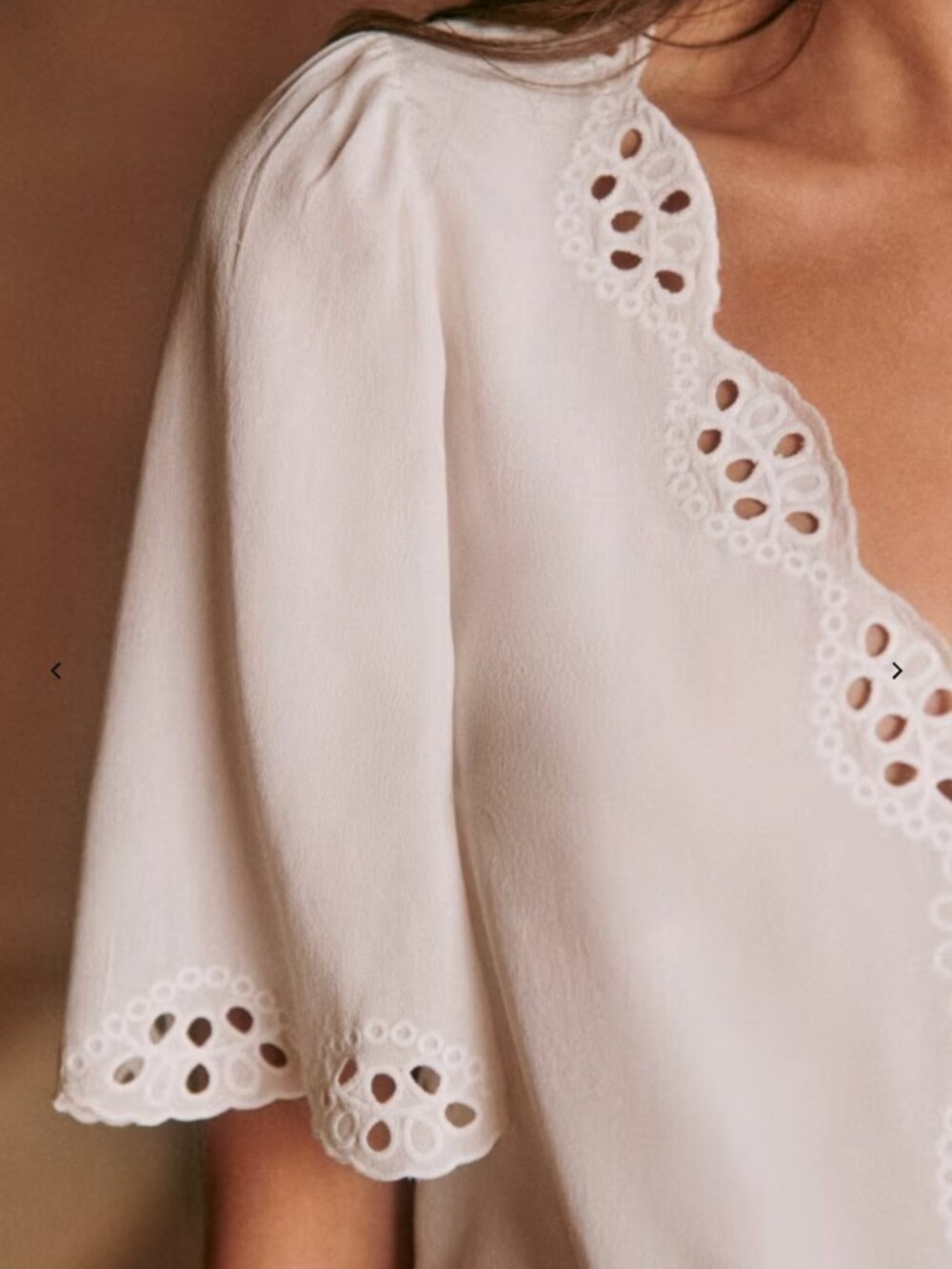 Sezane Francia Silk Blouse Ecru 34 - Picture 3 of 7